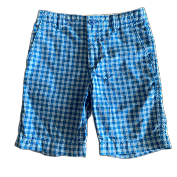 Gap Blue Gingham Chino Shorts Boys' 12 - Picture 1 of 10
